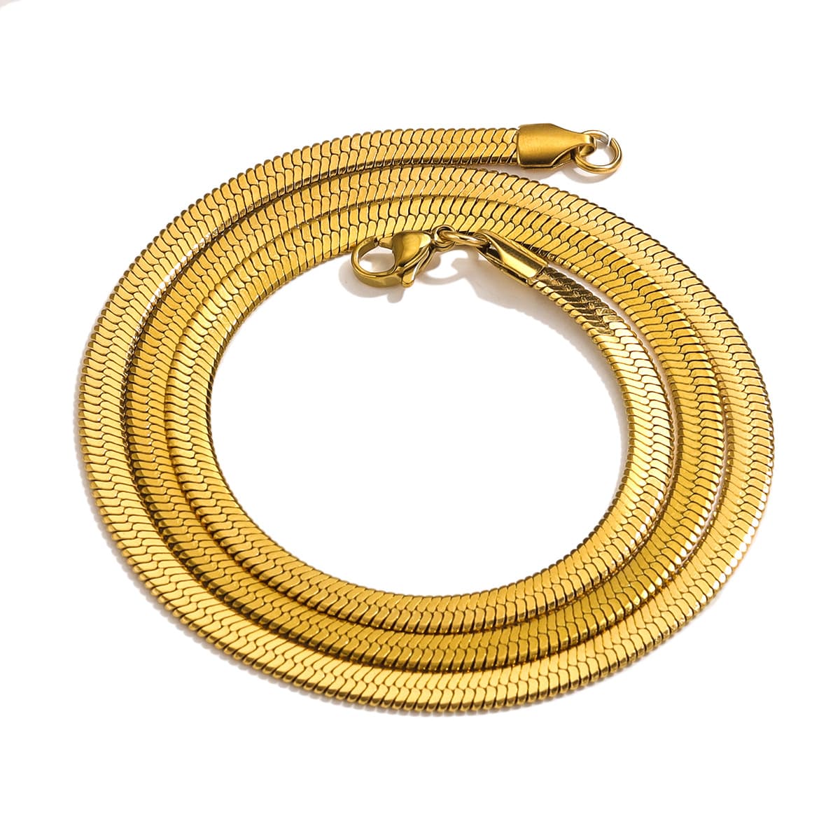 Stainless Steel Blade Snake Chain – Flat Herringbone Chain for DIY Jewelry 4