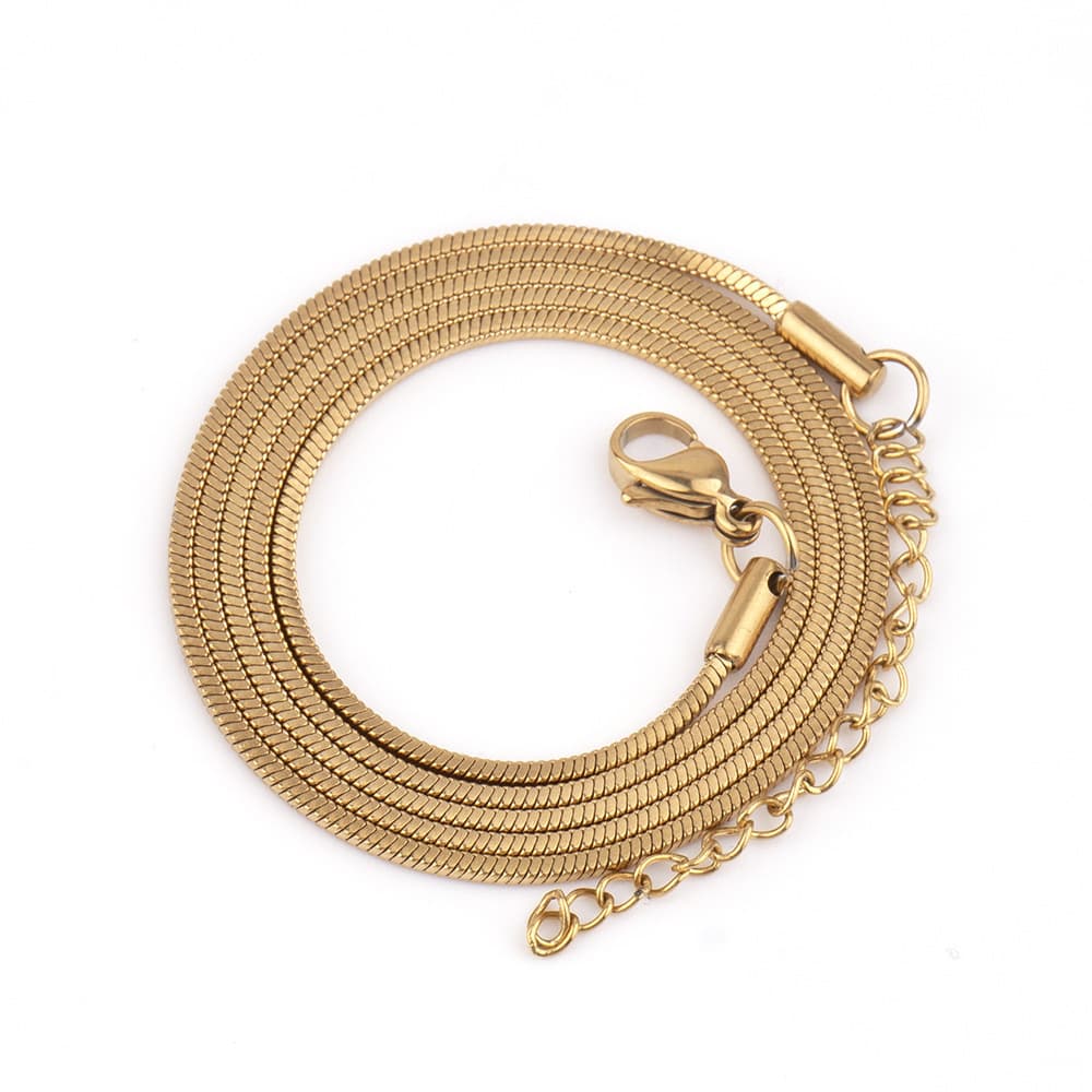 Stainless Steel Snake Chain – Smooth Round Chain for DIY Jewelry 5