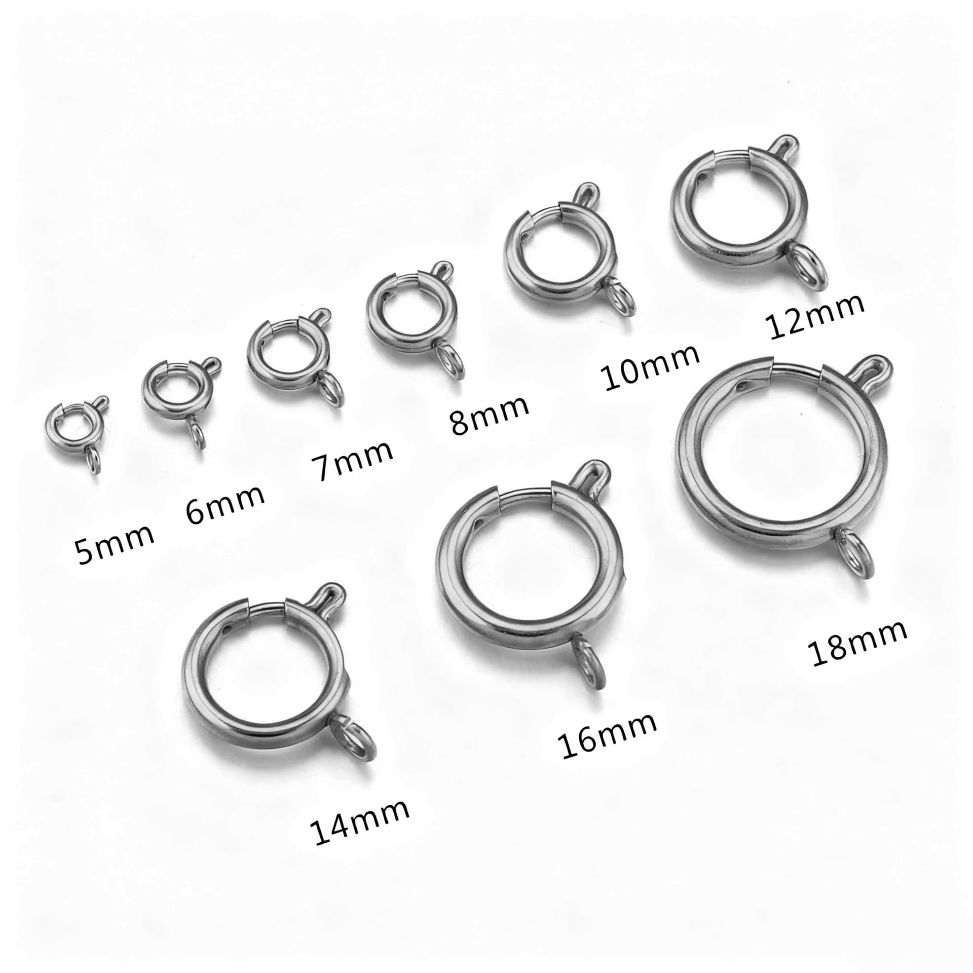 Gold Stainless Steel Spring Ring Clasps for Jewelry Making – DIY Jewelry Findings 3