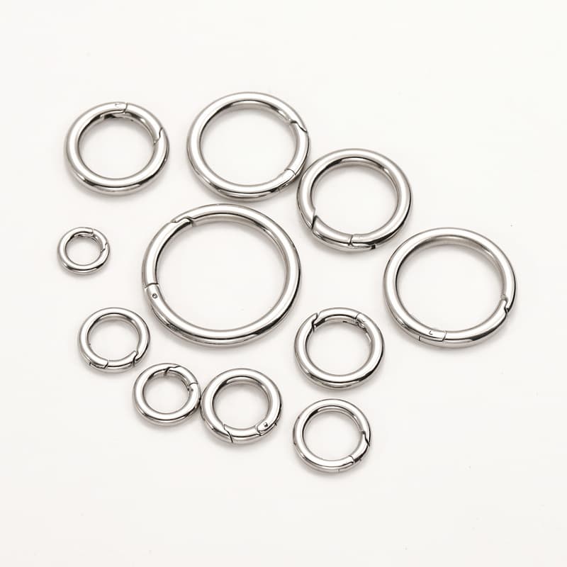 Round Spring Key Ring Connector – Stainless Steel DIY Jewelry Finding 3