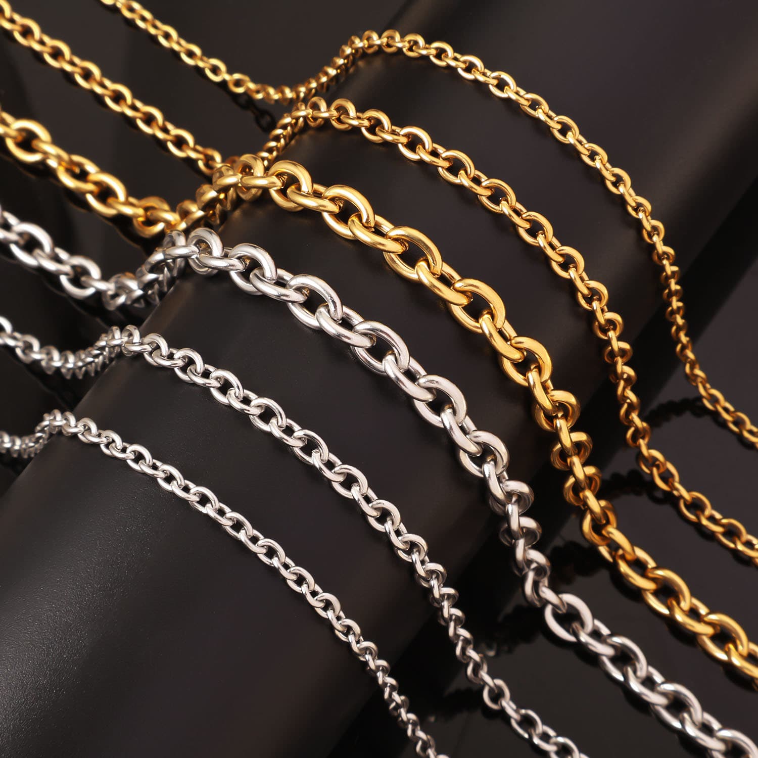 Stainless Steel Cross Chain Necklace Chain – DIY Jewelry Making Chain 2