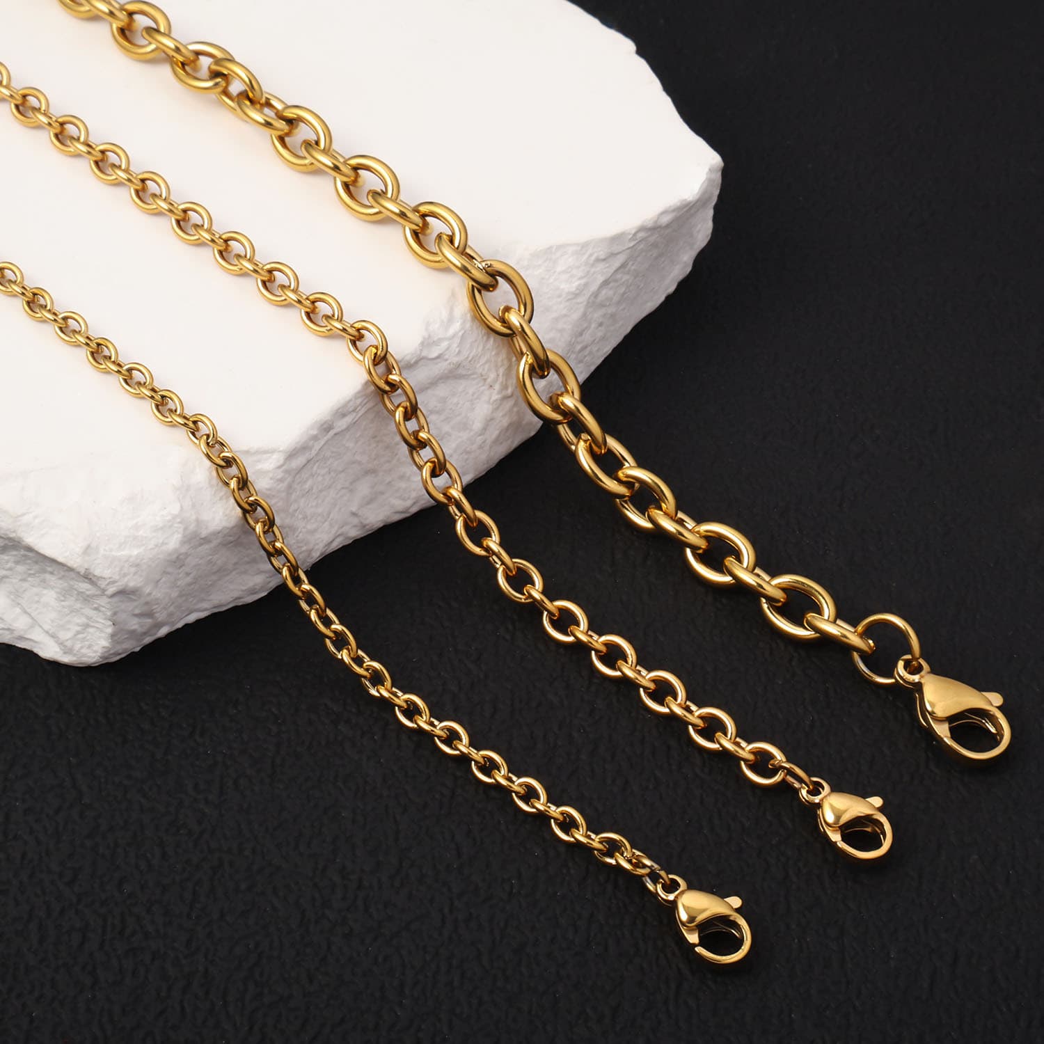 Stainless Steel Cross Chain Necklace Chain – DIY Jewelry Making Chain 3