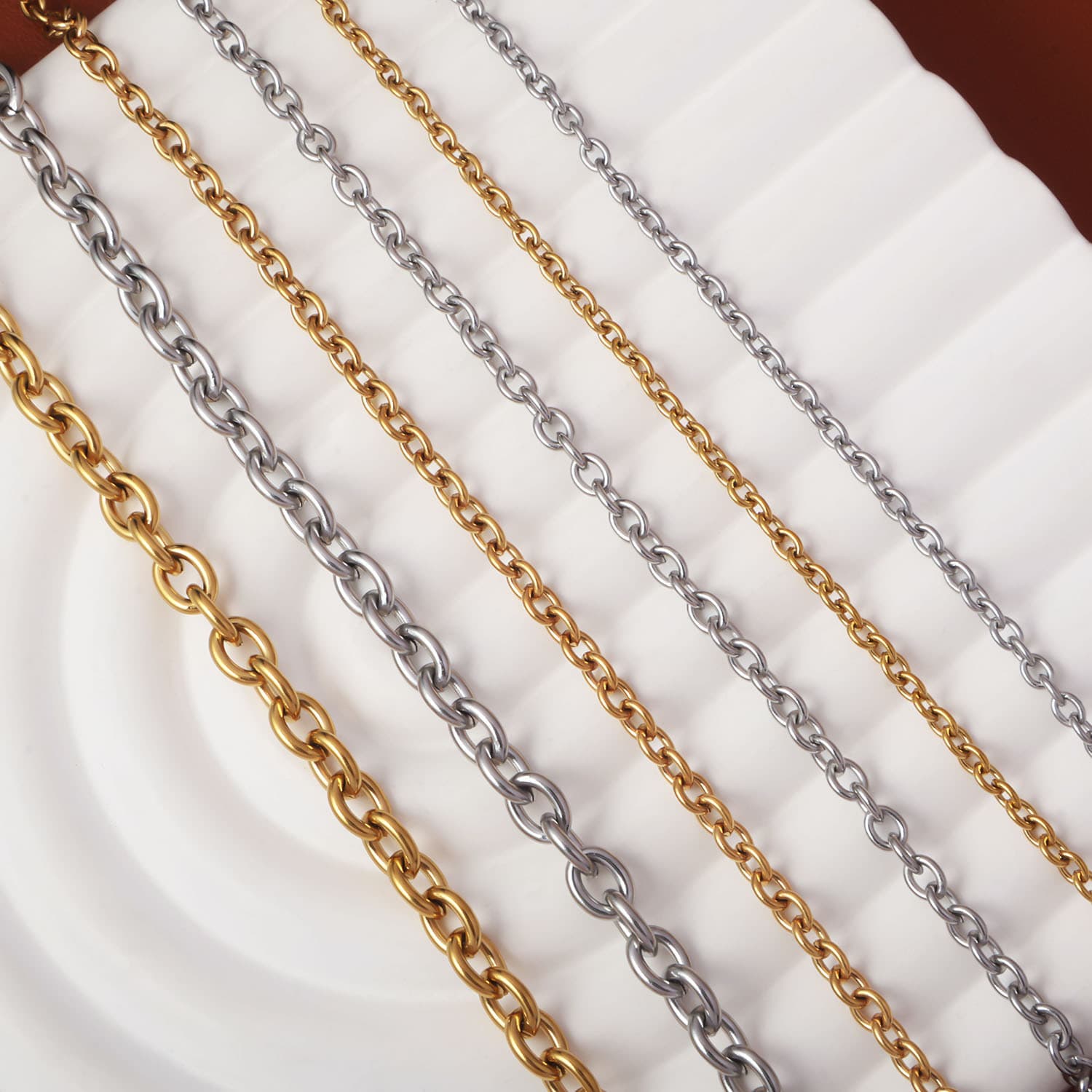Stainless Steel Cross Chain Necklace Chain – DIY Jewelry Making Chain 4