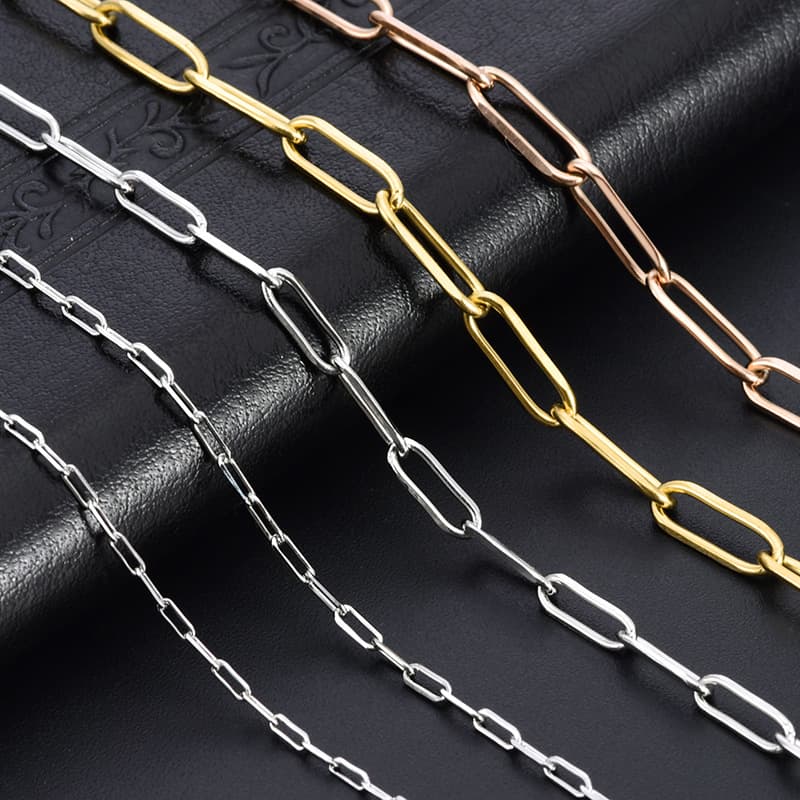 Stainless Steel Paperclip Chain – DIY Necklace & Jewelry Making Chain 3