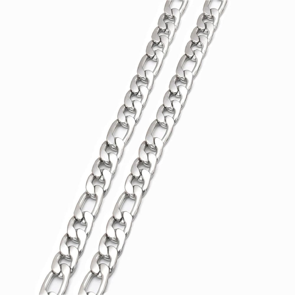 Stainless Steel Figaro Chain 3:1 – NK Link DIY Jewelry Chain 2