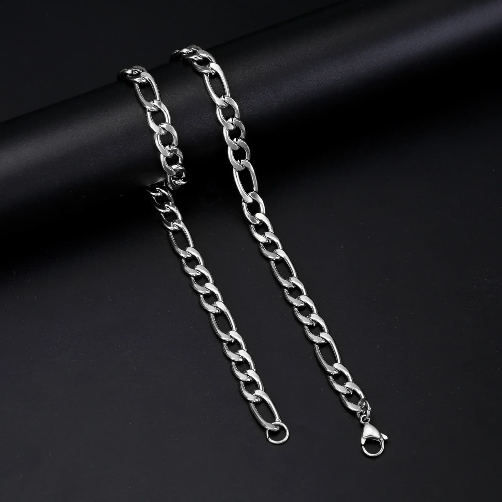 Stainless Steel Figaro Chain 3:1 – NK Link DIY Jewelry Chain 4