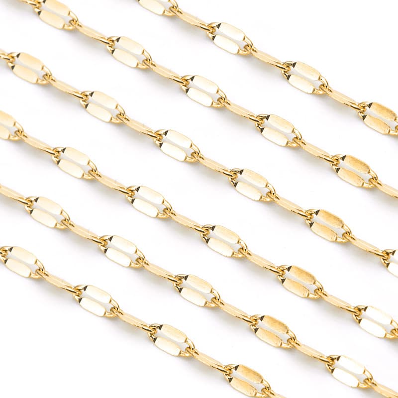 Stainless Steel Lip Chain – Minimalist Oval Link DIY Jewelry Chain 2