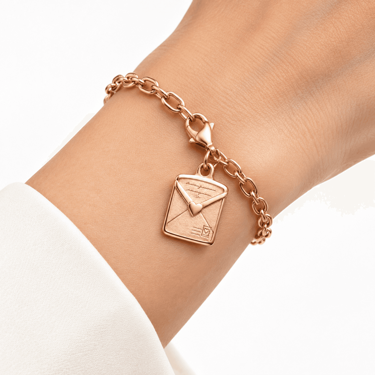 Secret Script Love Letter 316L Stainless Steel Charm 5
