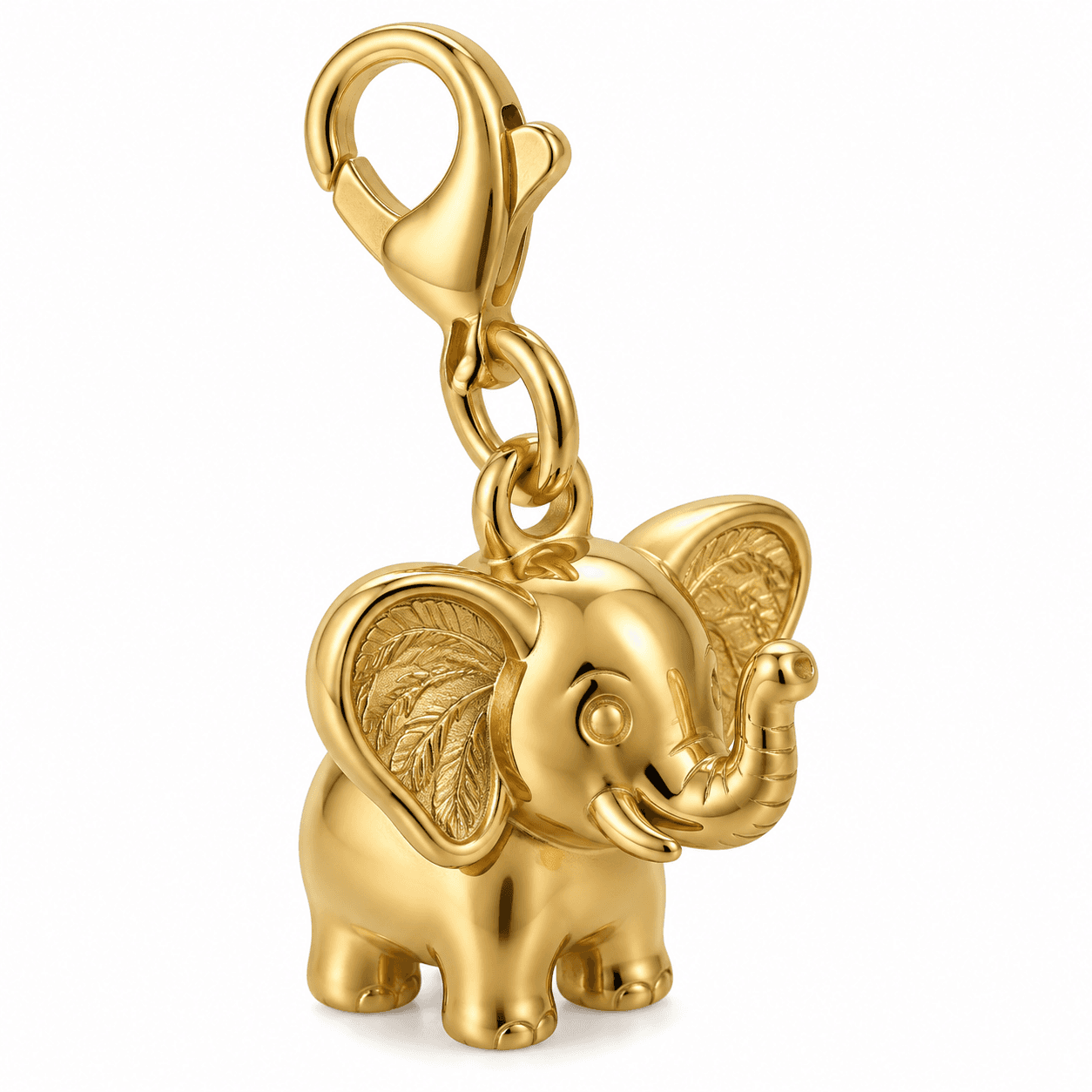 Golden Mandala Elephant Spirit 316L Stainless Steel Charm