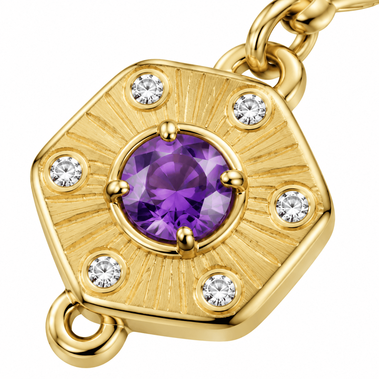Aurora Galaxy Birthstone Spiral Spacer 316L Stainless Steel Charm 3