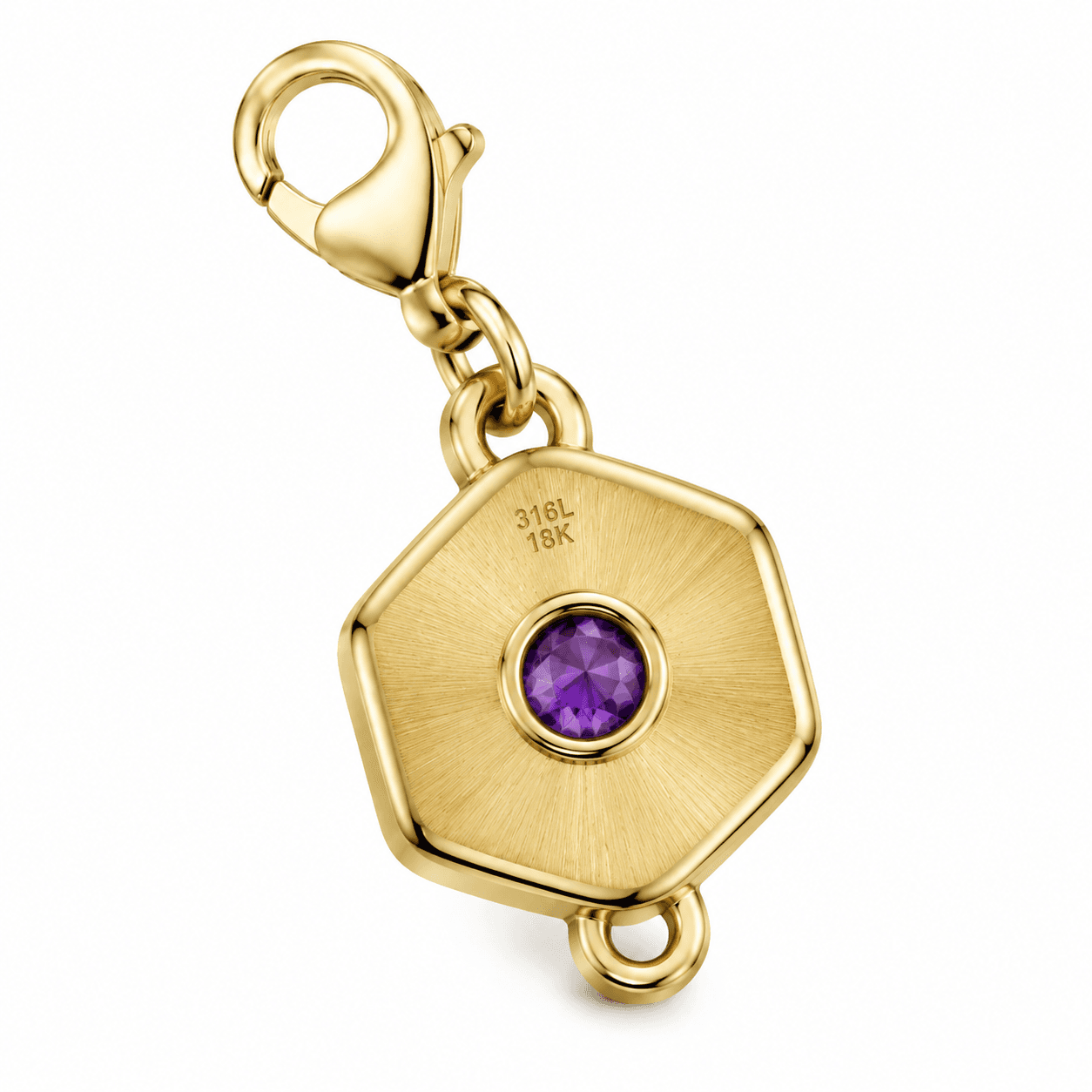 Aurora Galaxy Birthstone Spiral Spacer 316L Stainless Steel Charm 4