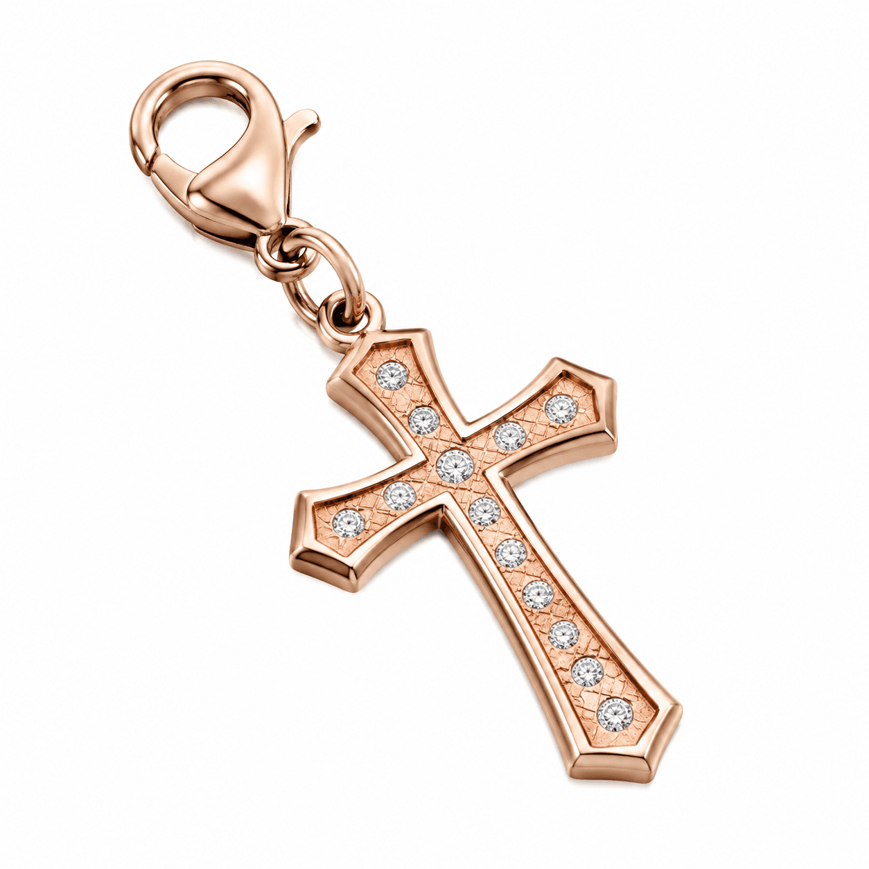 Shadow Forge Cross Cutout 316L Stainless Steel Charm