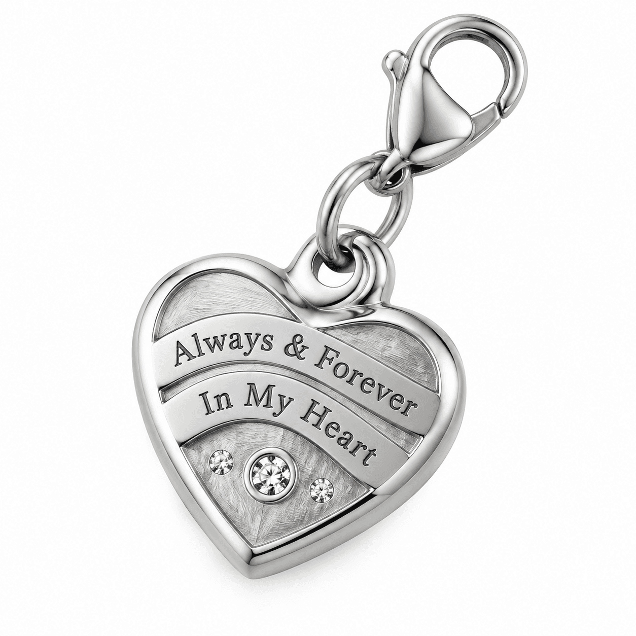 Tender Whisper Fold 316L Stainless Steel Heart Charm