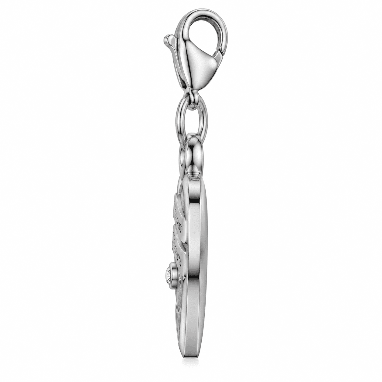 Tender Whisper Fold 316L Stainless Steel Heart Charm 2
