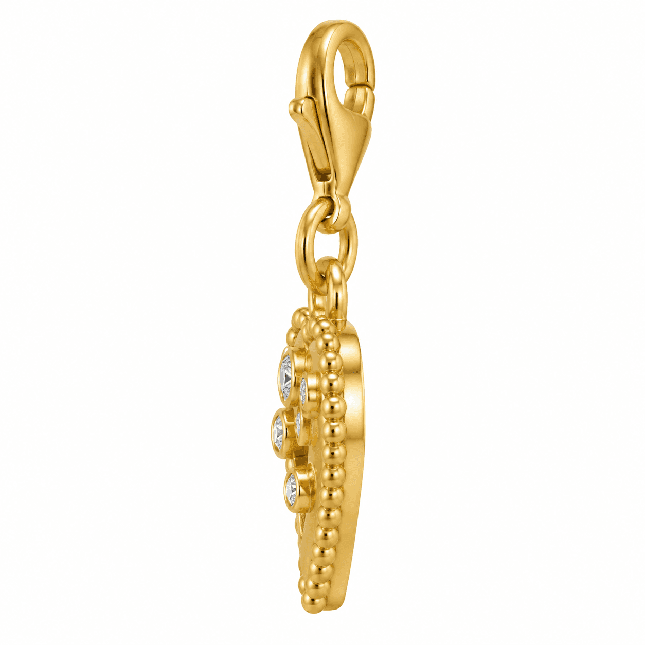Pulse Heart Charm Window (Gold) 316L Heart Charm 2