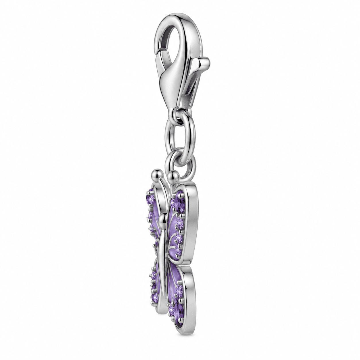 Amethyst Flutterwing Dream 316L Stainless Steel Charm 2