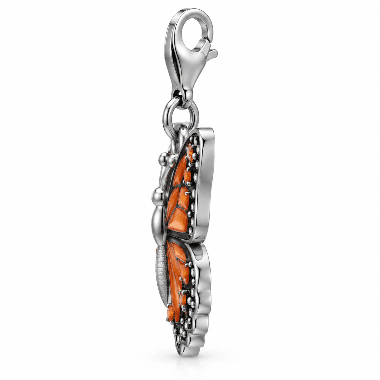 Royal Monarch Butterfly Mirror Charm 316L Stainless Steel 2