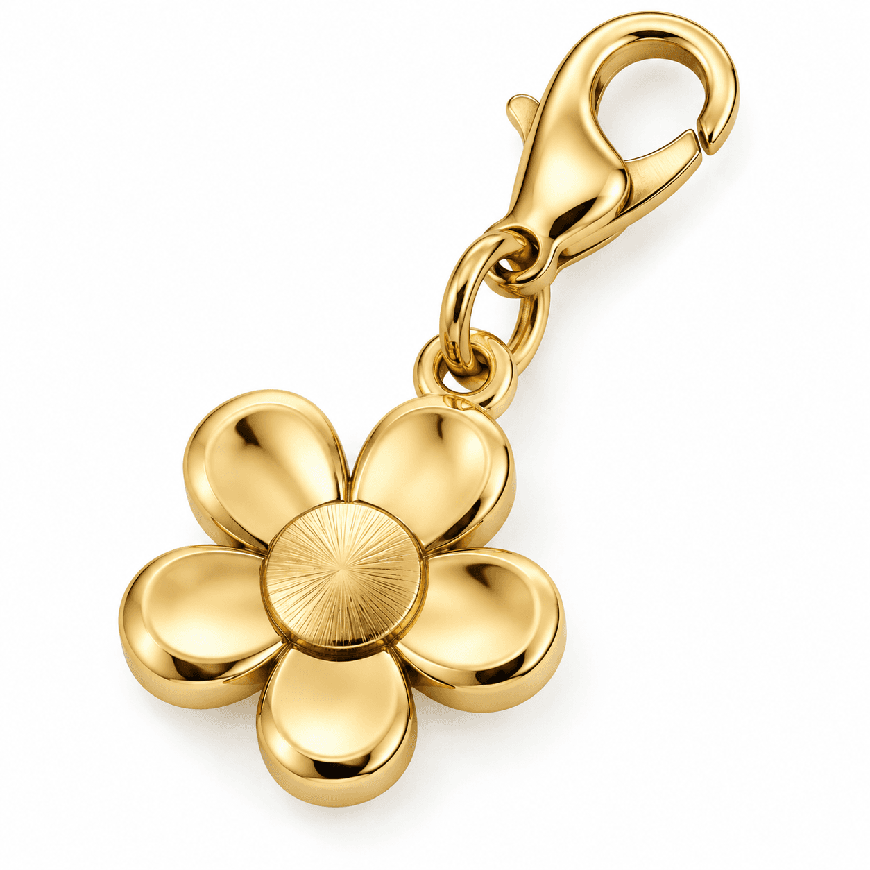 Golden Meadow Whisper Daisy 316L Stainless Steel Charm