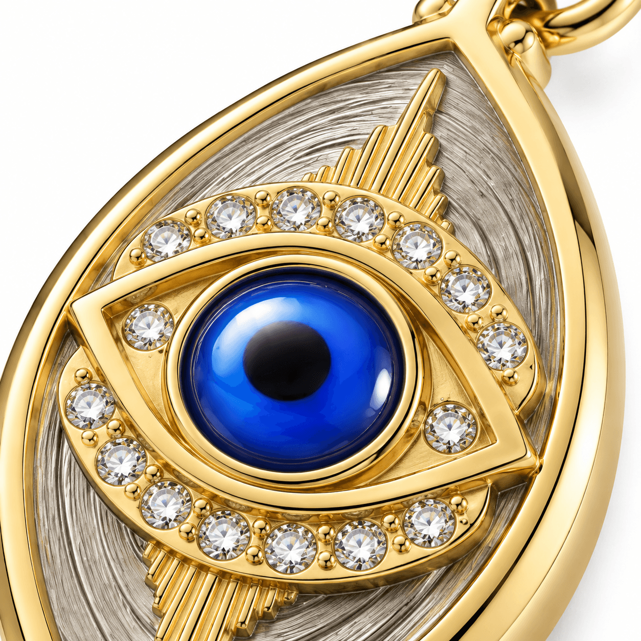 Lunar Wave Guardian Evil Eye 316L Stainless Steel Charm 3