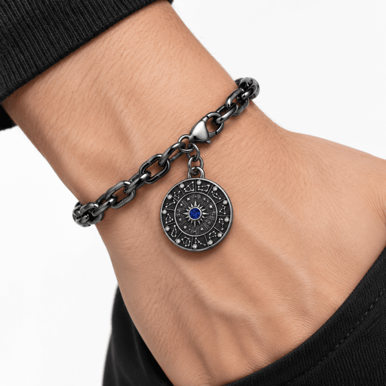 Celestial Orbit Zodiac Galaxy 316L Stainless Steel Charm 5