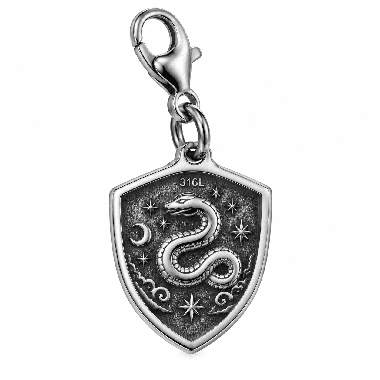 Celestial Zodiac Spiral 316L Stainless Steel Charm 4