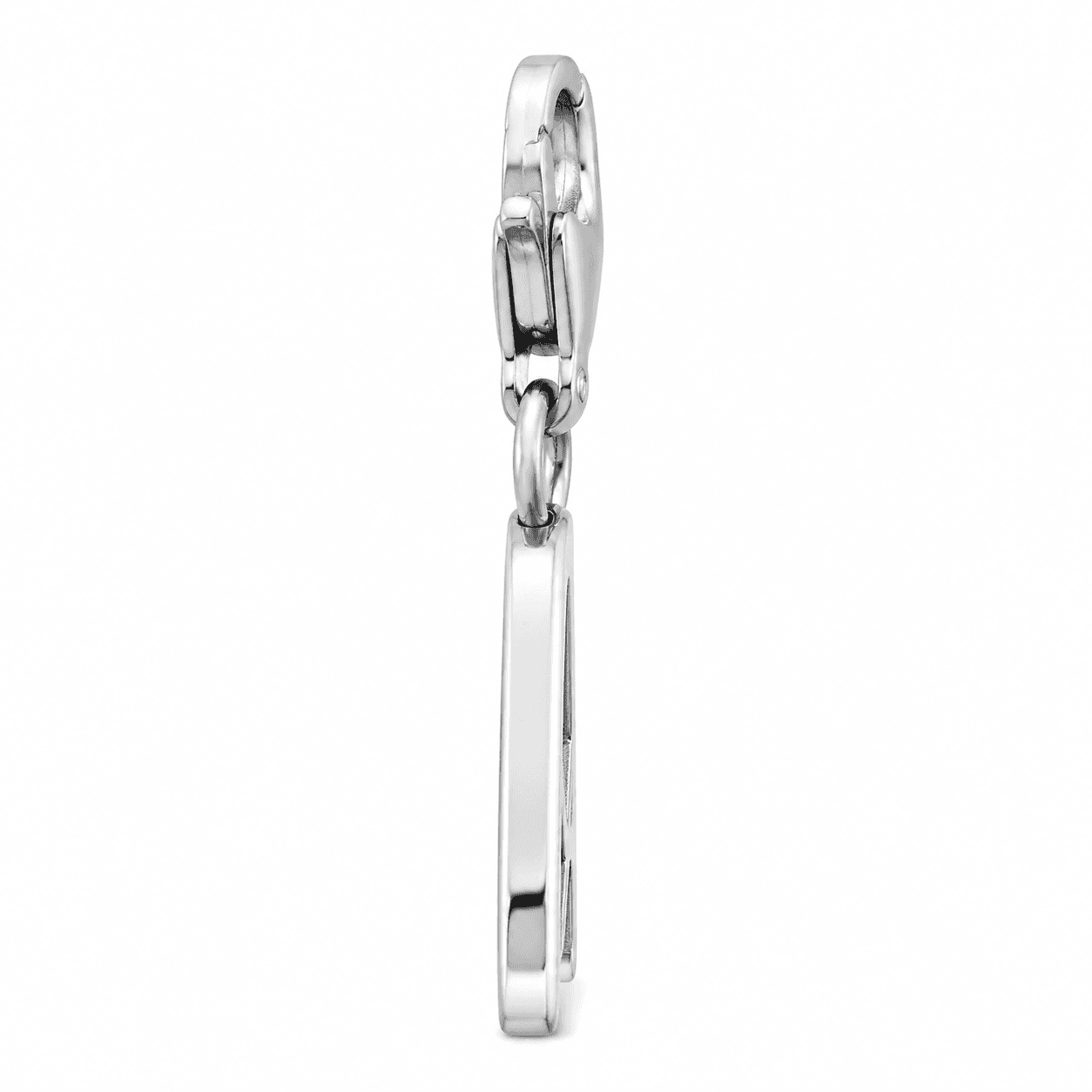 VectorCut Parallelogram Initial Charm - Two-Tone 316L 2