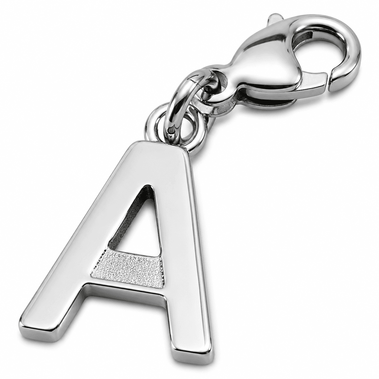 VectorCut Parallelogram Initial Charm - Two-Tone 316L 3