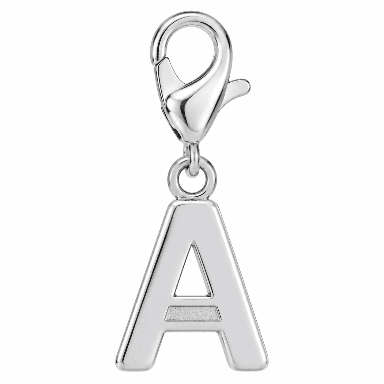 VectorCut Parallelogram Initial Charm - Two-Tone 316L 4