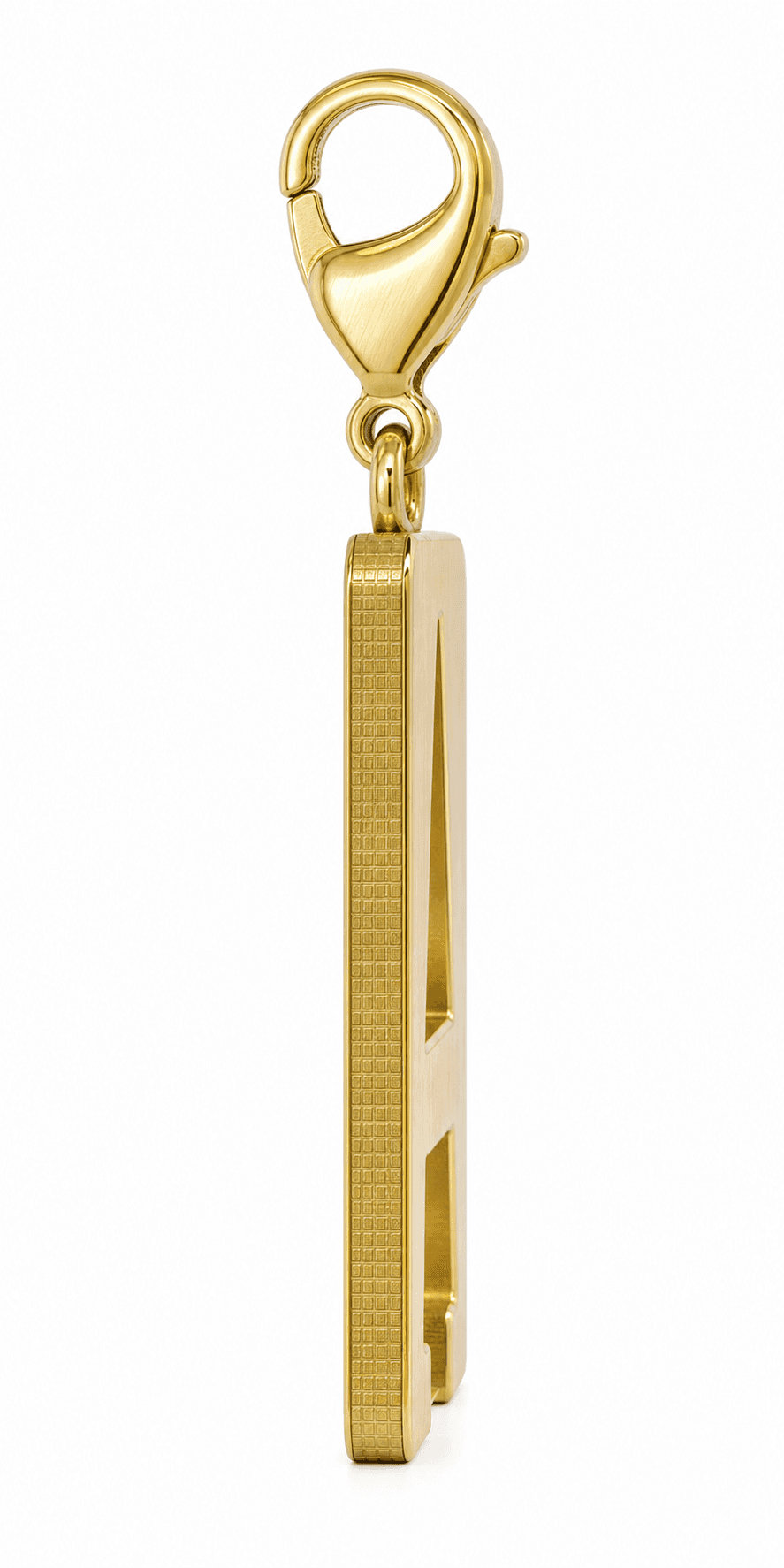 Gold Letter Glyph Circle Charm 2