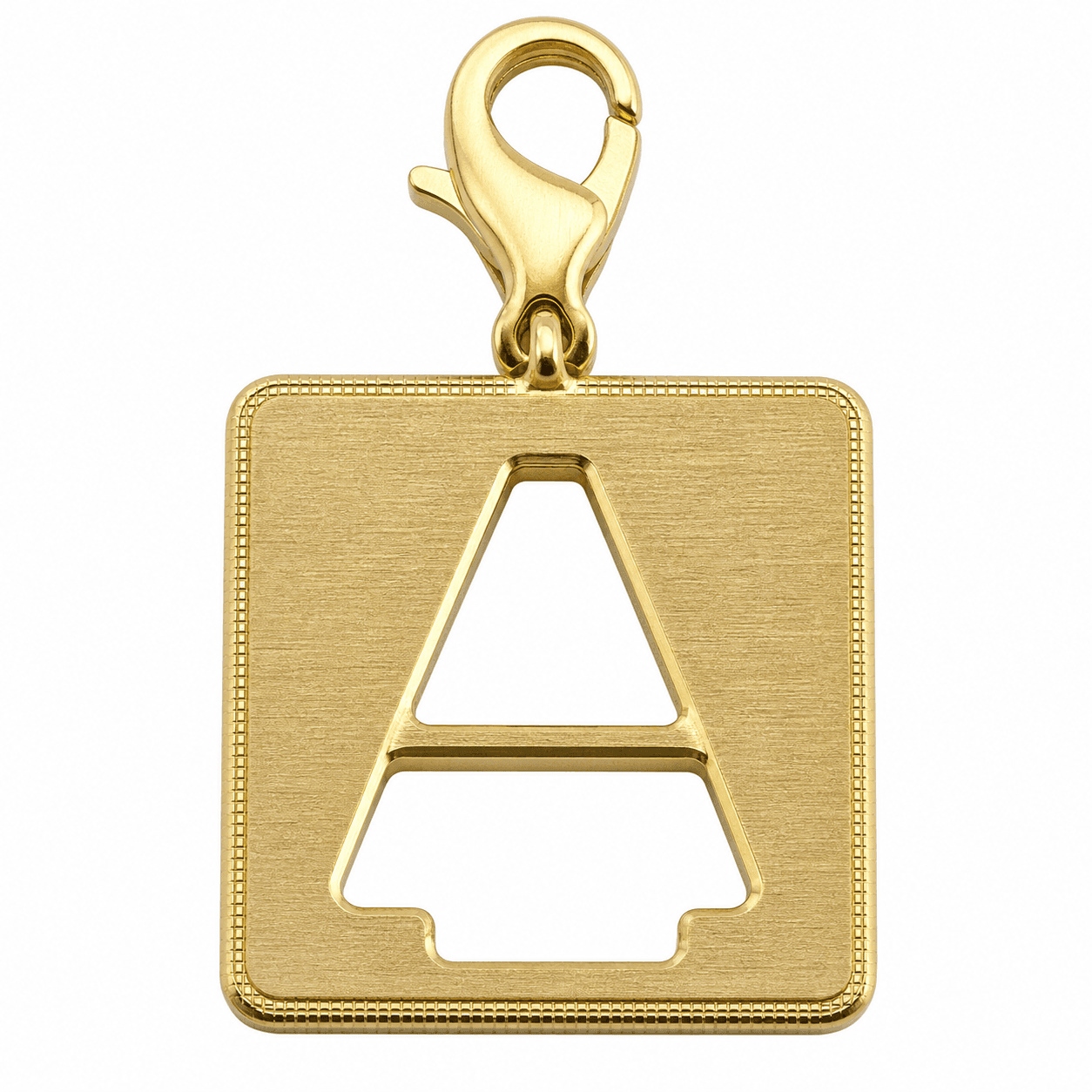 Gold Letter Glyph Circle Charm 4