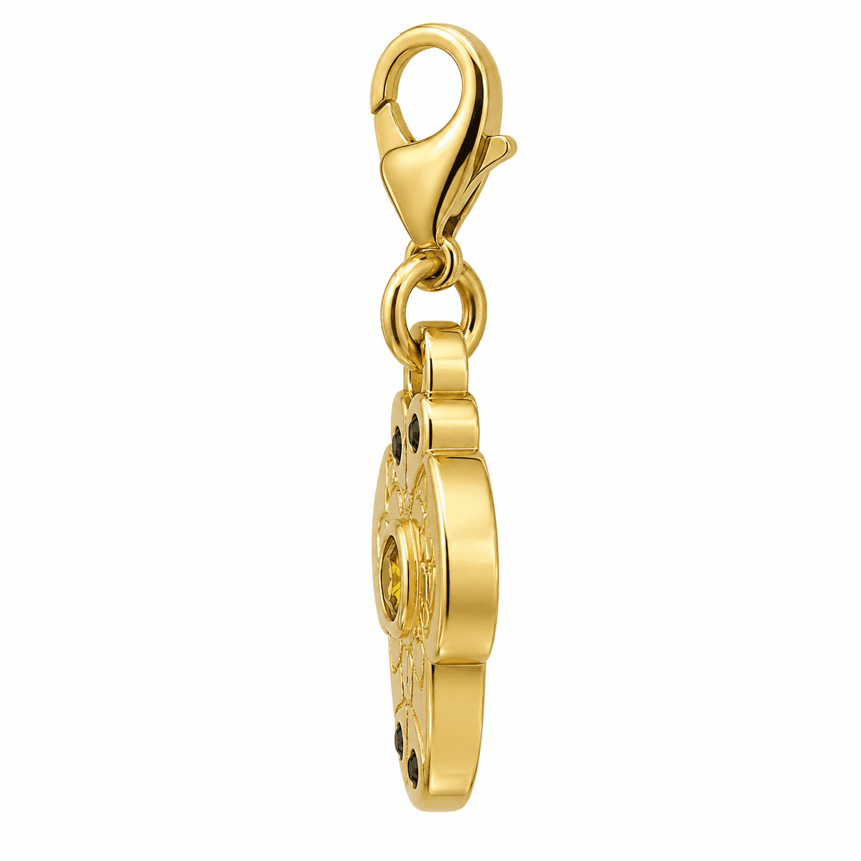 HexaBee Luxe Charm — Champagne Honeycomb 316L 2