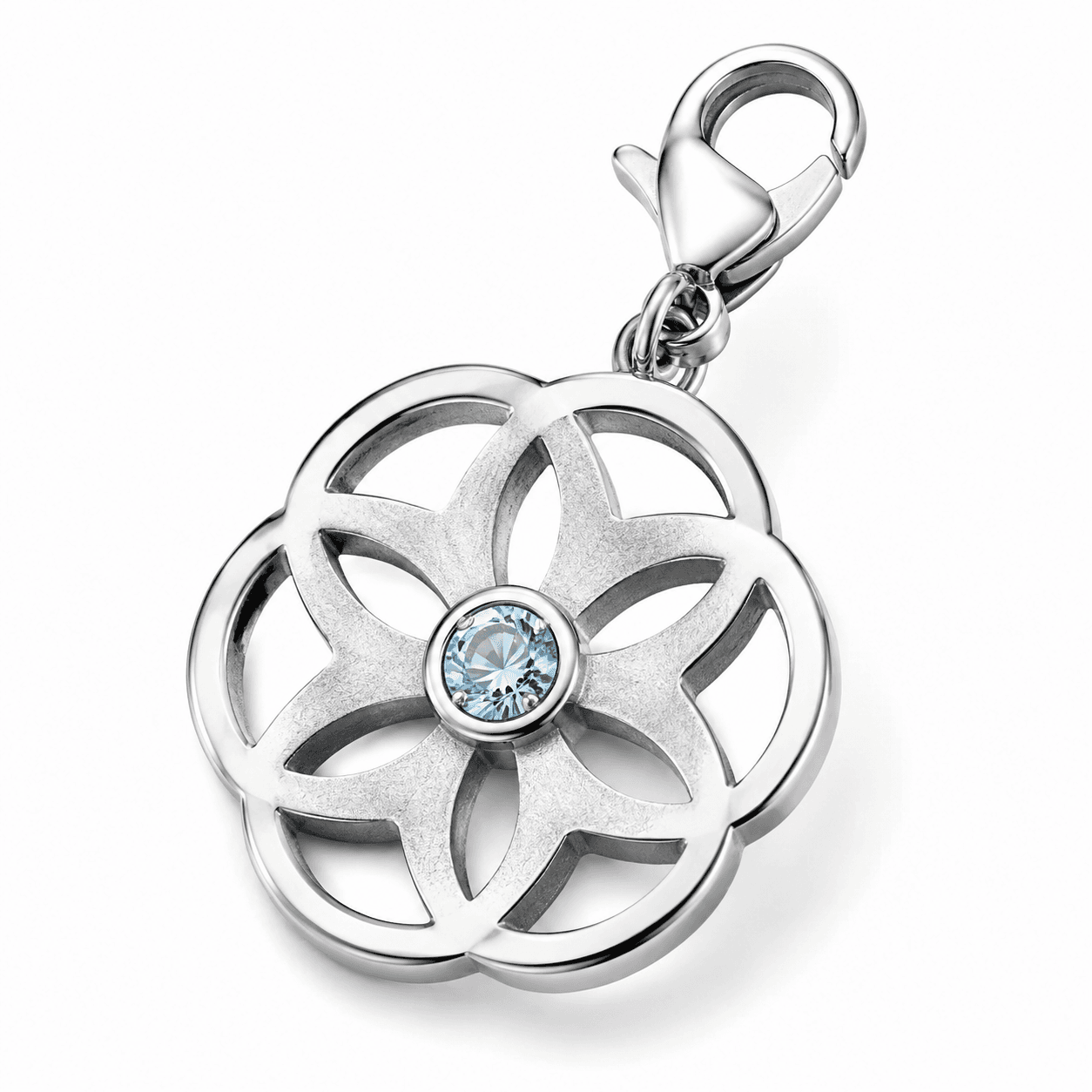 OrbitStone Circle Charm - 316L Stainless Steel Birthstone