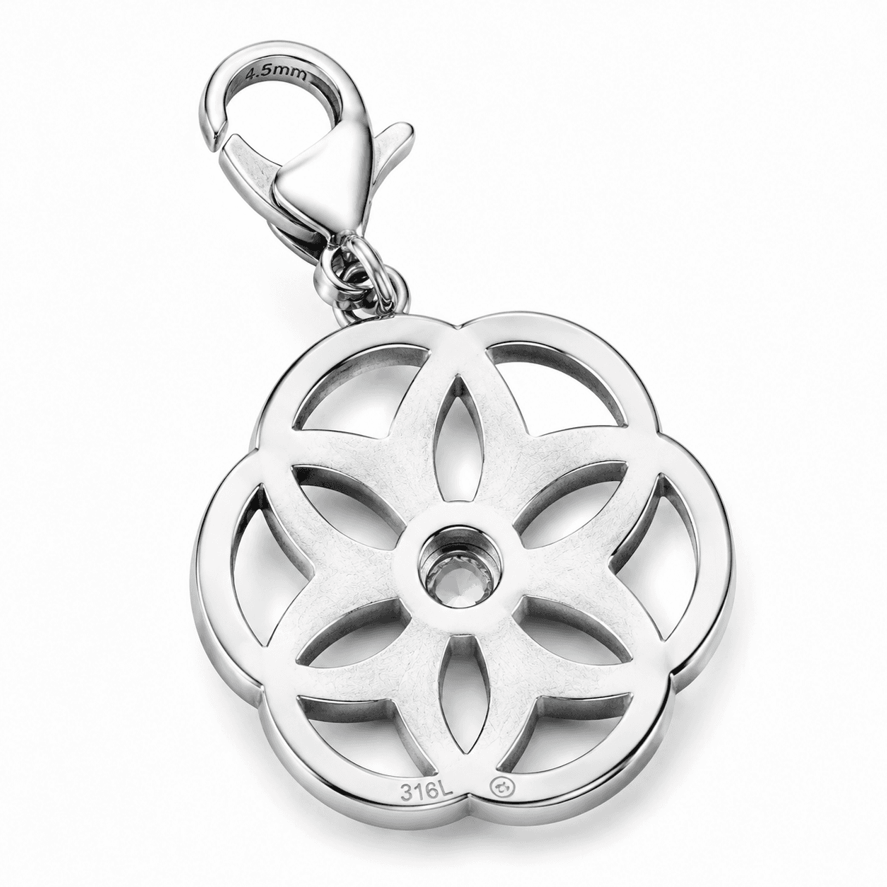 OrbitStone Circle Charm - 316L Stainless Steel Birthstone 4