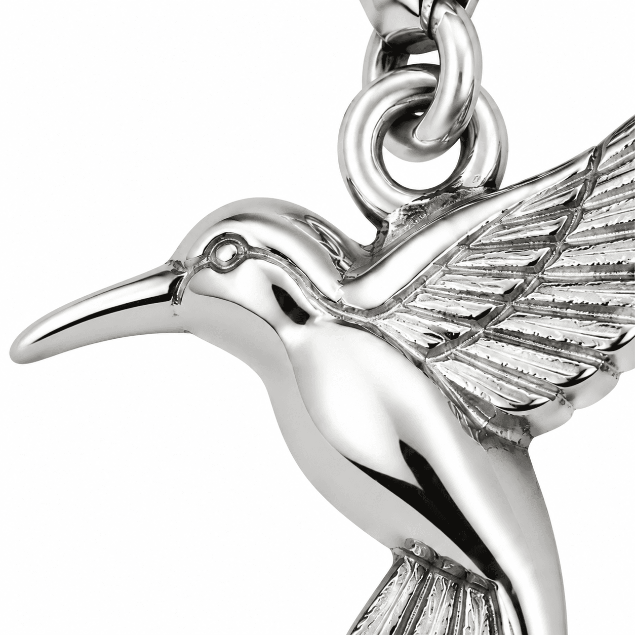 Hummingbird Mirage Bloom Charm - 316L Stainless Steel 3