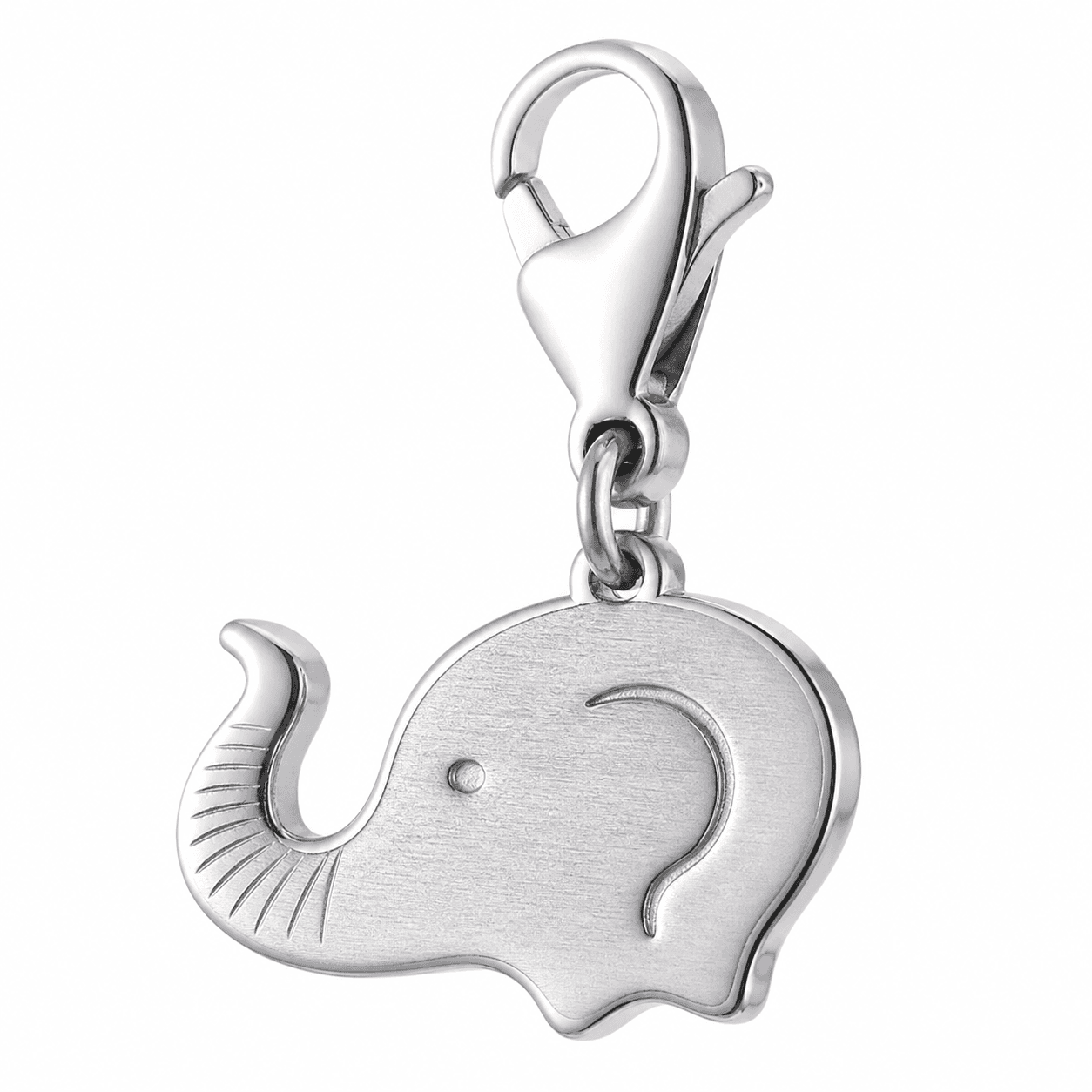 CircleSilhouette Elephant Charm - 316L Stainless Steel 3