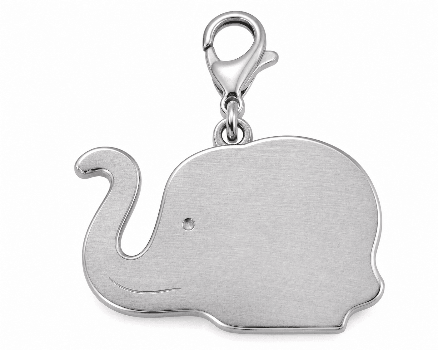CircleSilhouette Elephant Charm - 316L Stainless Steel 4