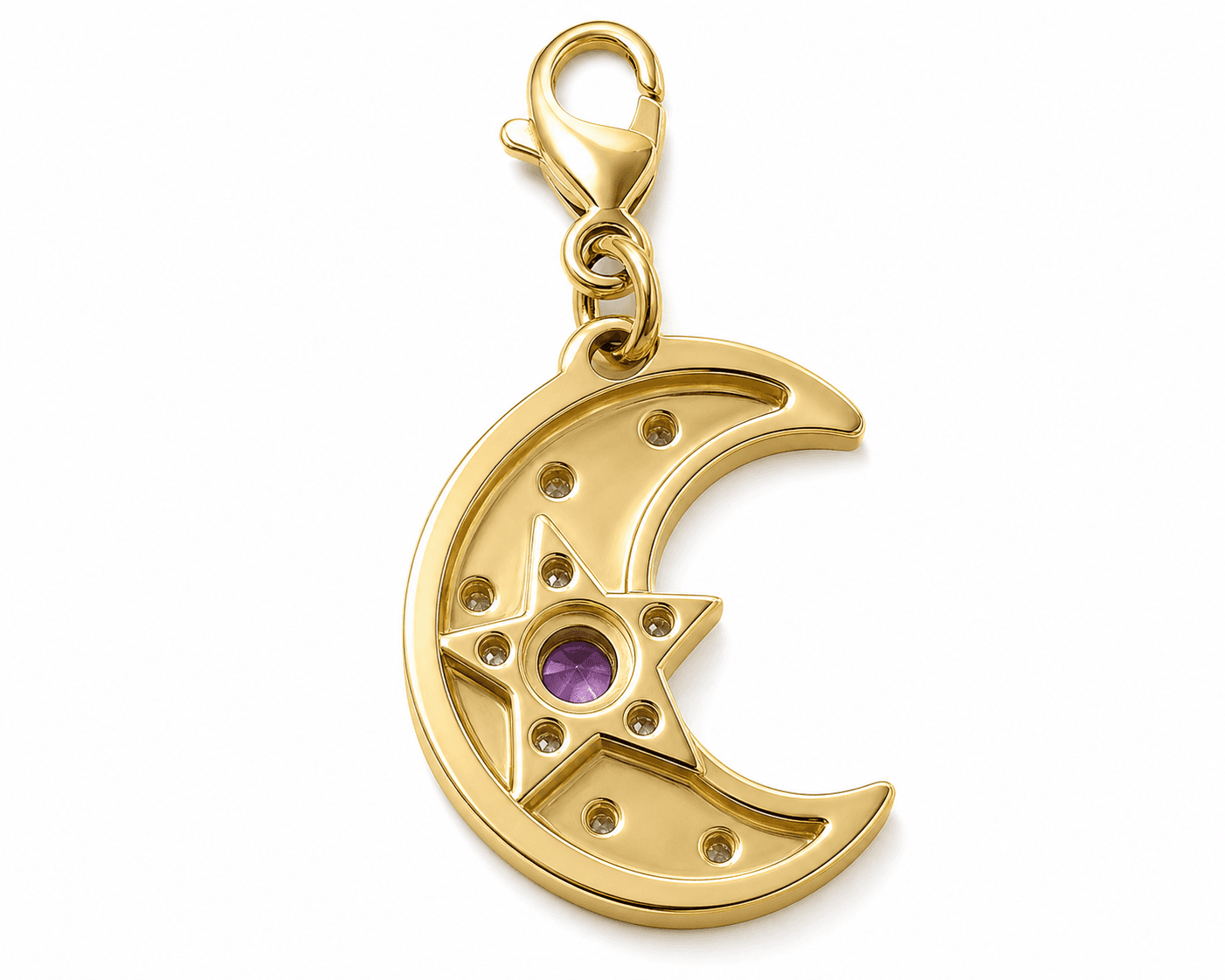 OrbitGlow Birthstone Galaxy Charm - PVD Blue 316L Stainless Steel 4