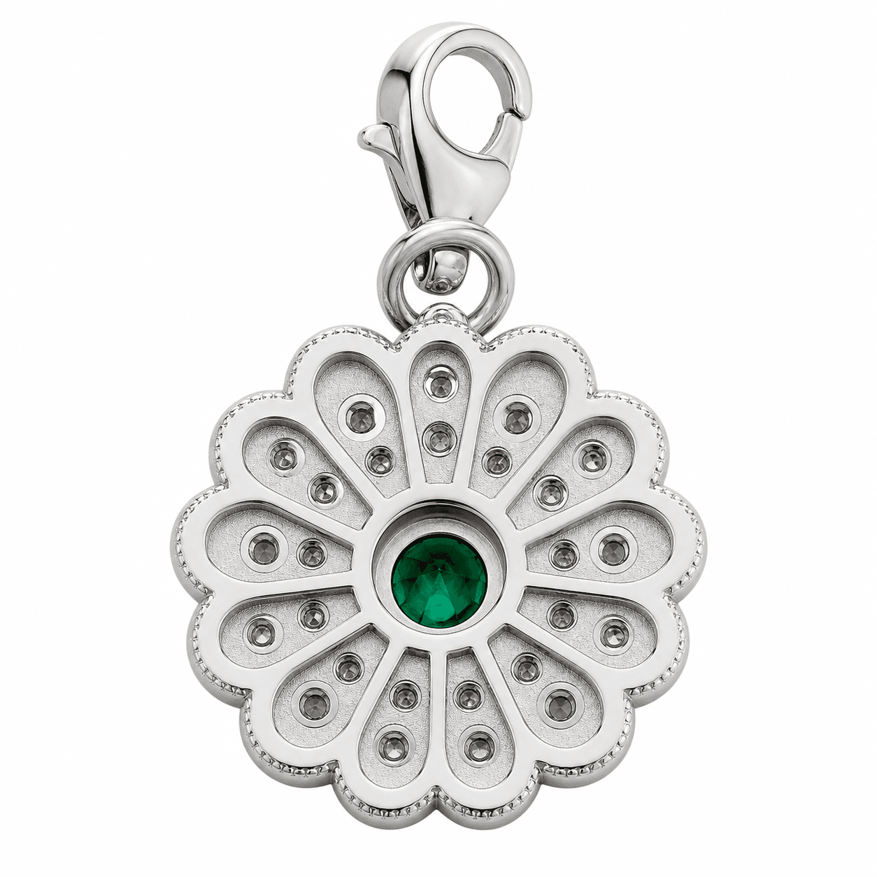 Aurora Spiral Birthstone Charm – PVD Blue 316L Stainless Steel 4