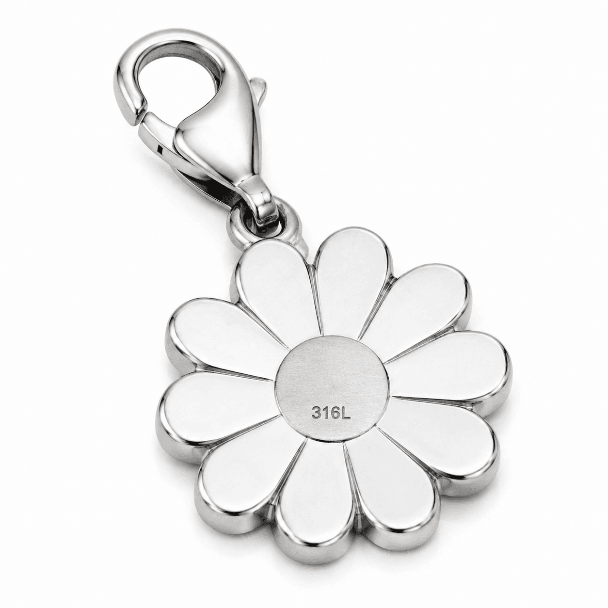 Petal Nebula Charm - 316L Stainless Steel, Blue PVD 4