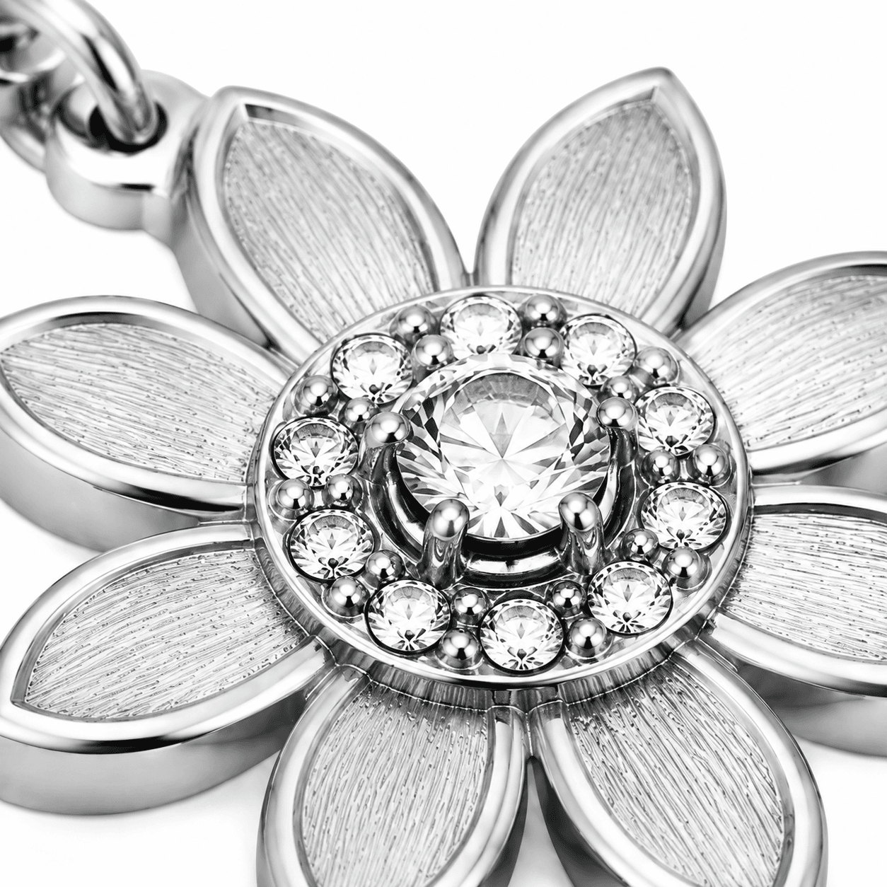 Noir Daisy Openwork Charm (316L Stainless Steel) 3