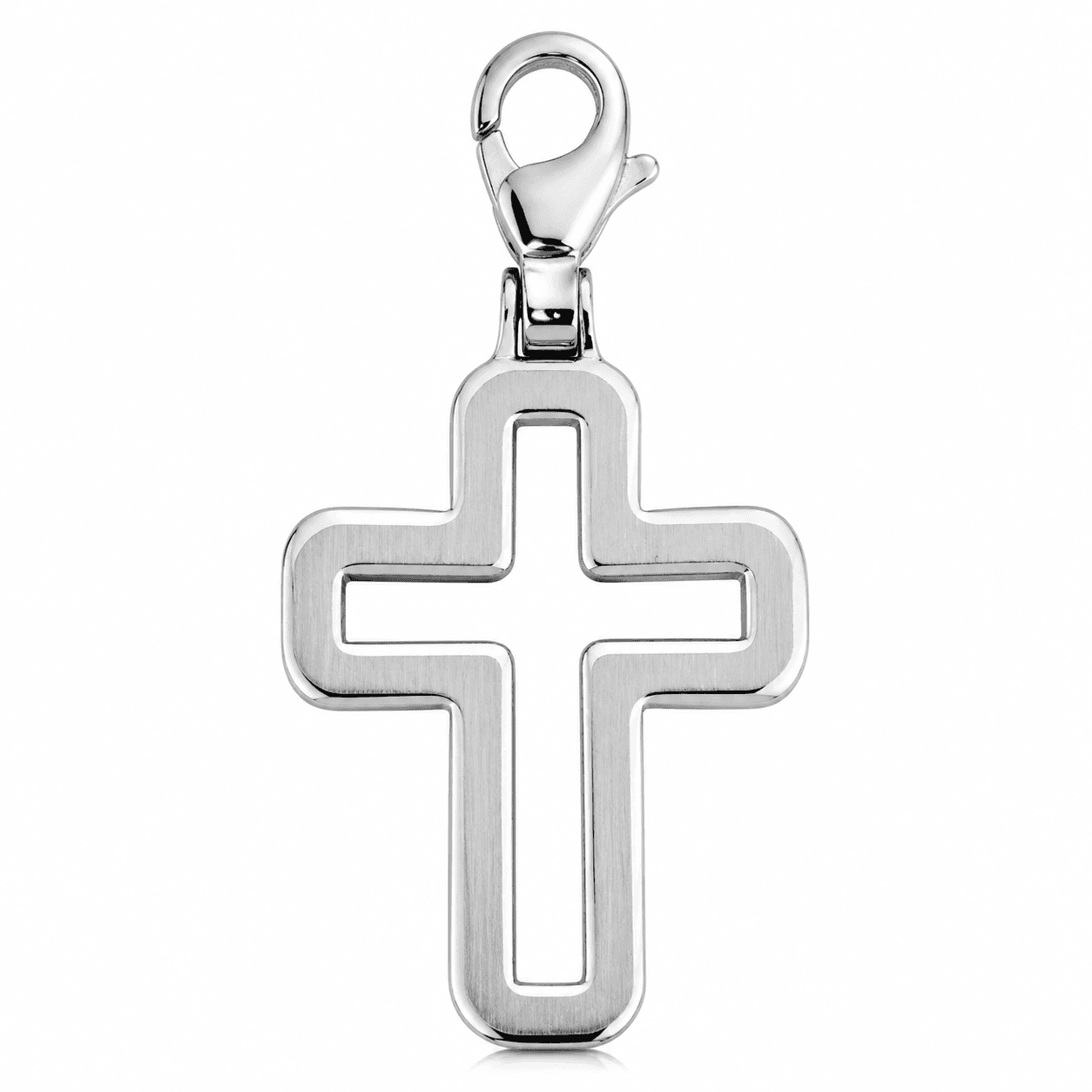 ShadowWeave Cross Charm – 316L Stainless Steel IP Black 5