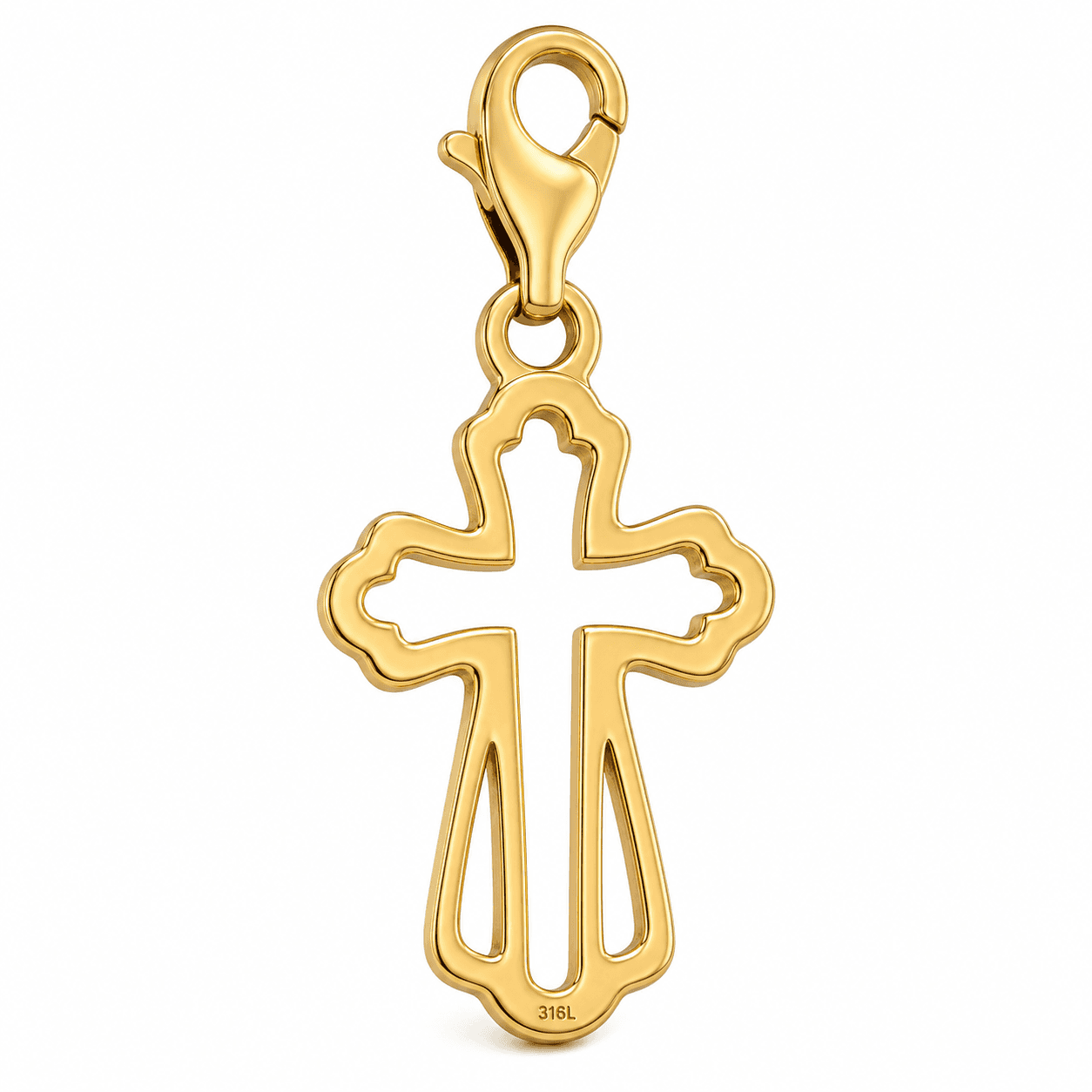 HexaCross Emblem Charm 316L Gold-Plated 4