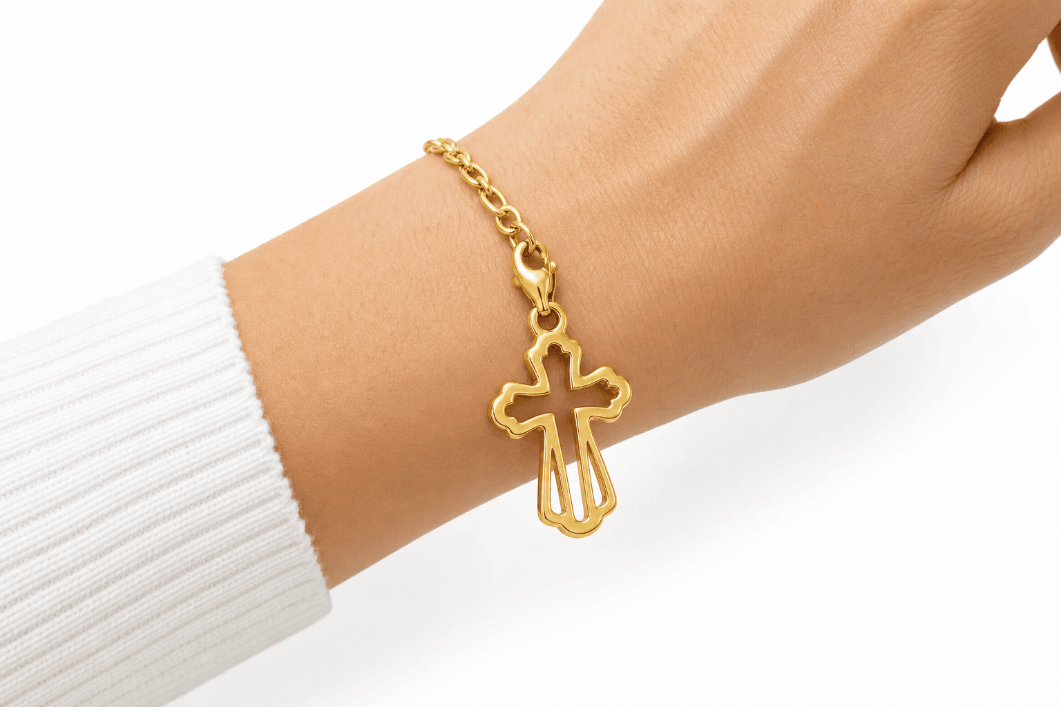 HexaCross Emblem Charm 316L Gold-Plated 5