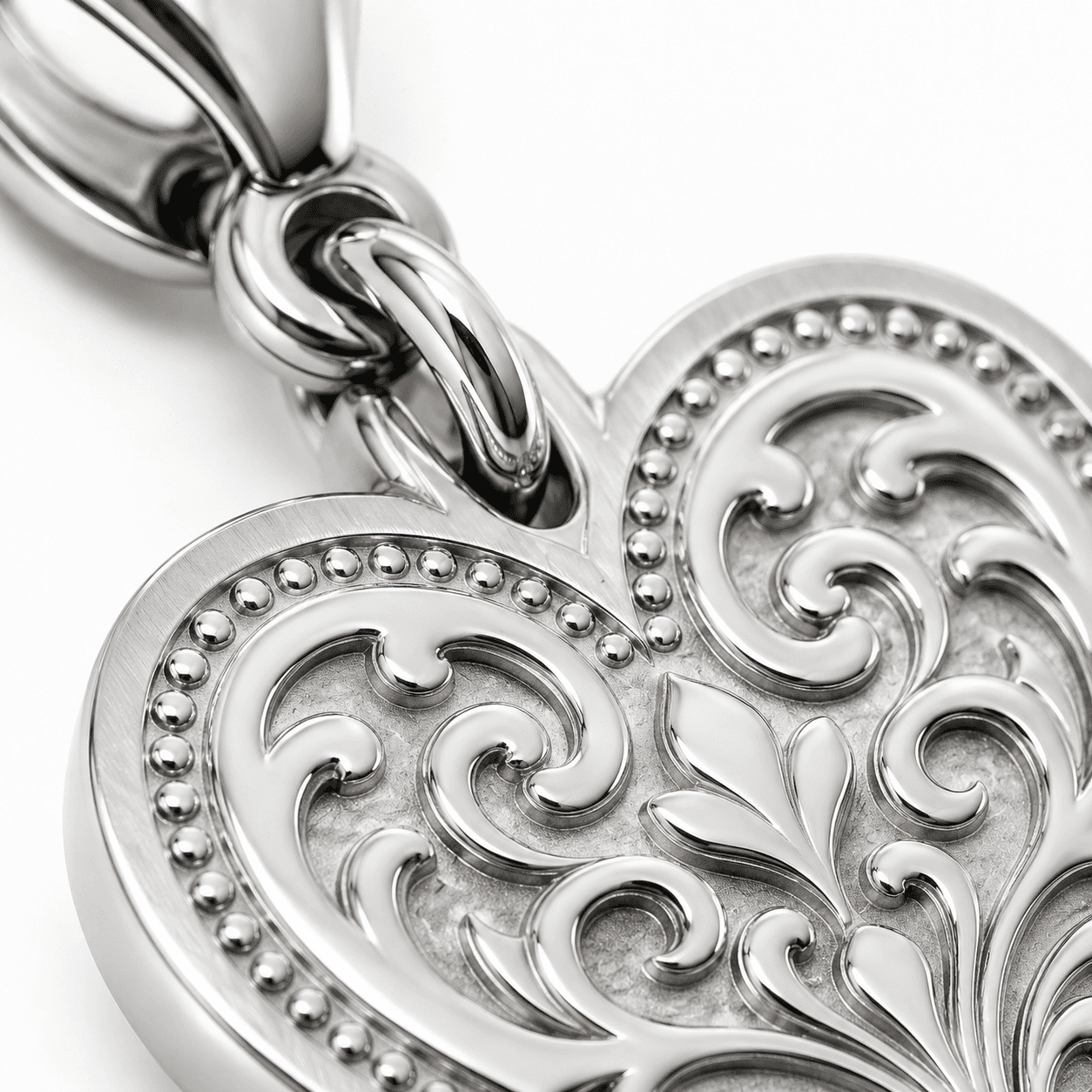 Circle of Hearts Engraved Circle Charm 3