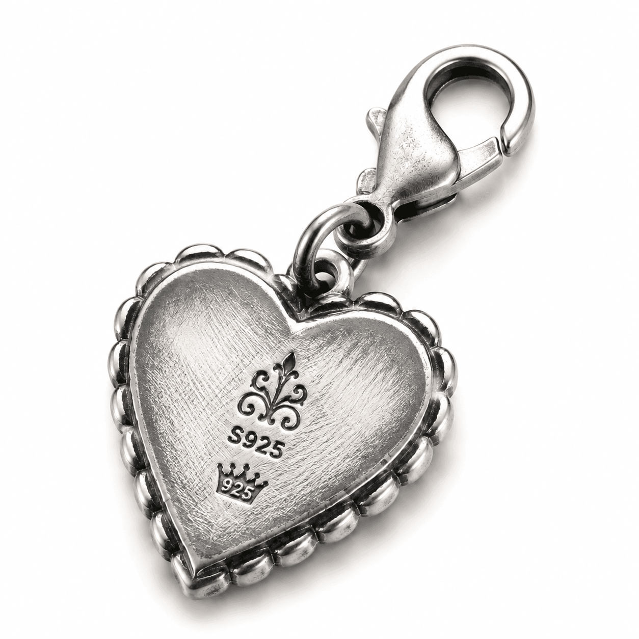 Rose Silhouette Vintage Charm - Antique Blackened 316L Steel 4