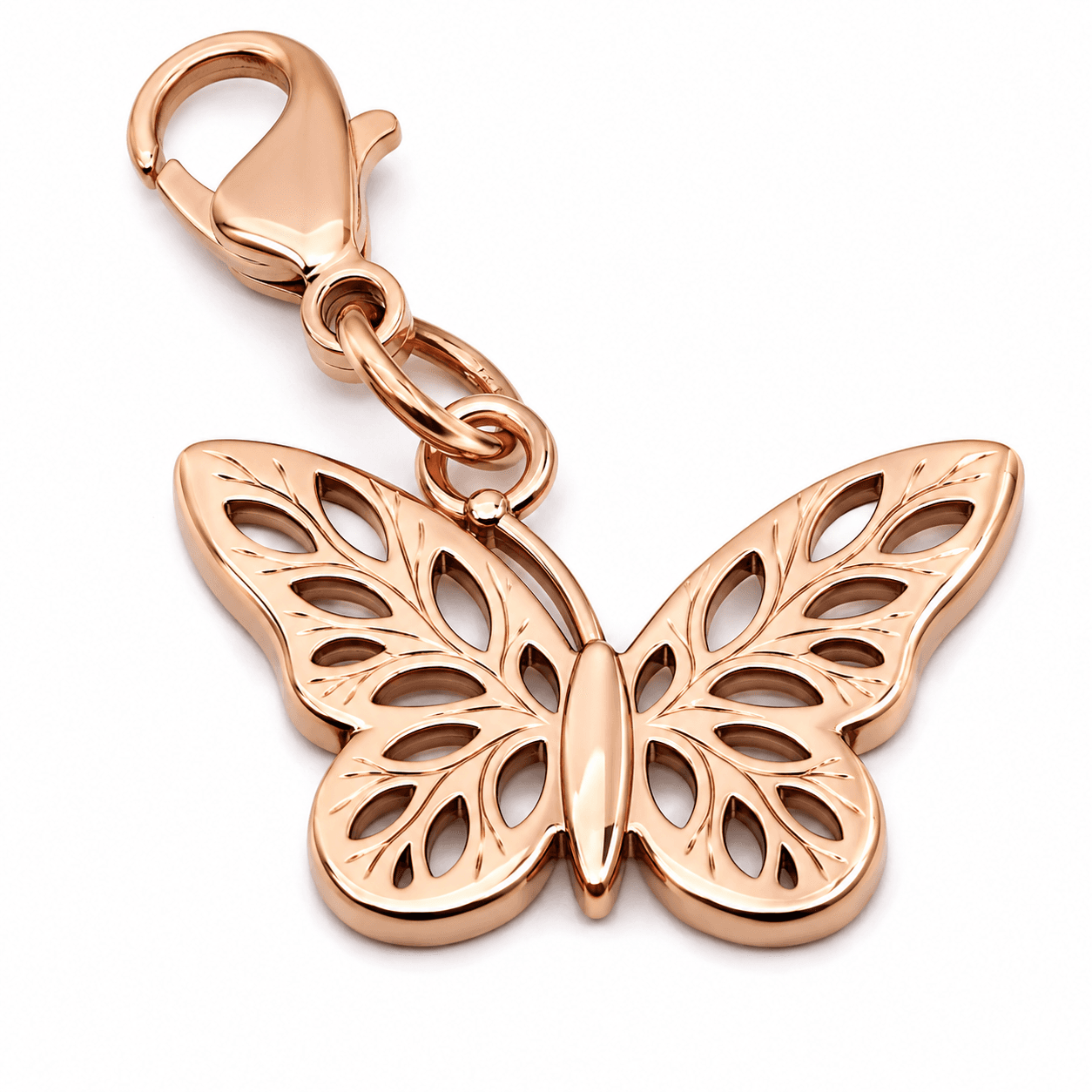 Mosswing Botanical PVD Blue Butterfly Charm (316L Stainless Steel) 3