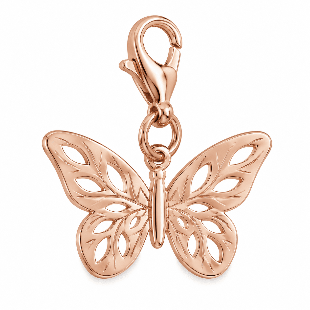 Mosswing Botanical PVD Blue Butterfly Charm (316L Stainless Steel) 4