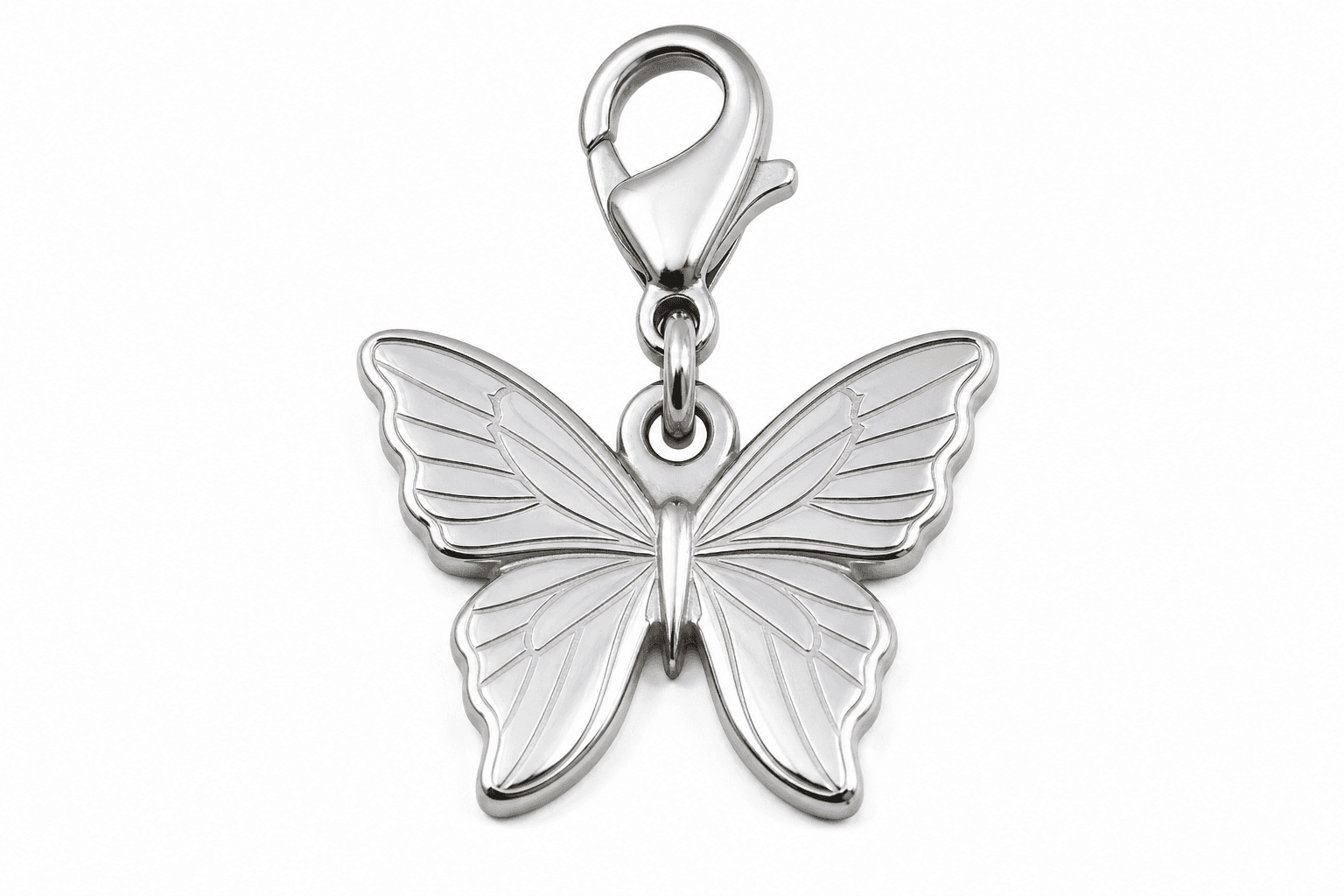 PetalWing Bloom Charm - 316L Stainless Steel with IP Black Plating 3