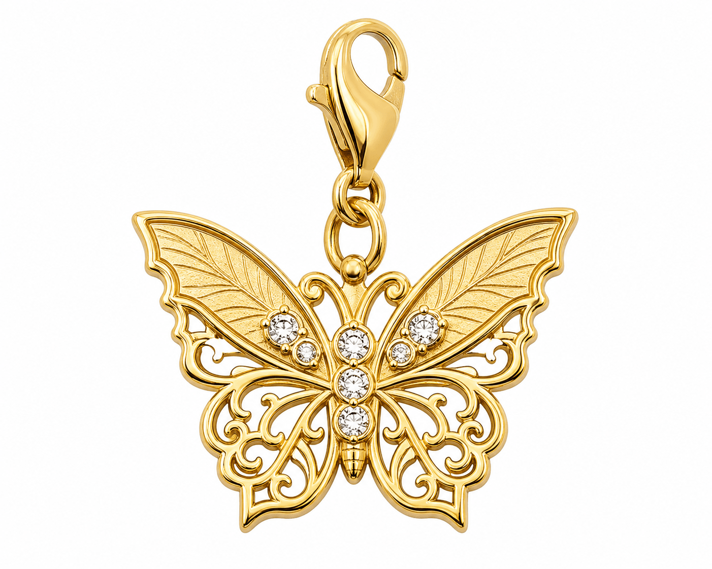 AeroFiligree Gold Butterfly Charm 3