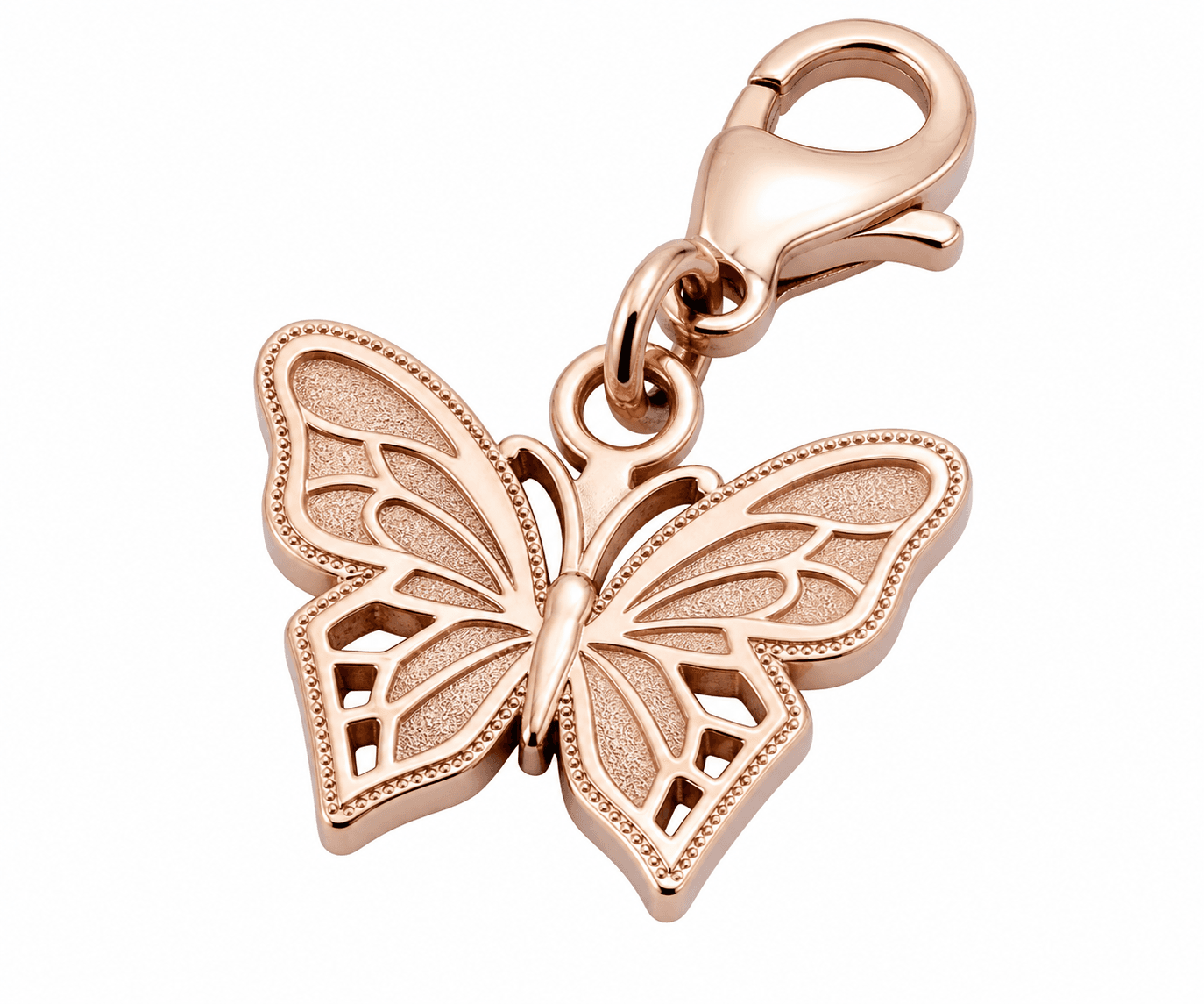 Whimsy Wing Filigree Charm - Turquoise Mirage (316L)